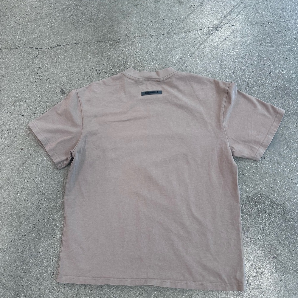 Fear of God Essentials Tan Short Sleeve Tee (W/Stain*) 100% Cotton Shott Sleeve - Picture 5 of 9